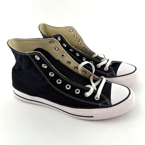 Converse Unisex Black Chuck Taylor All Star Canvas High Top Shoe Size W14 M12 - Picture 4 of 11